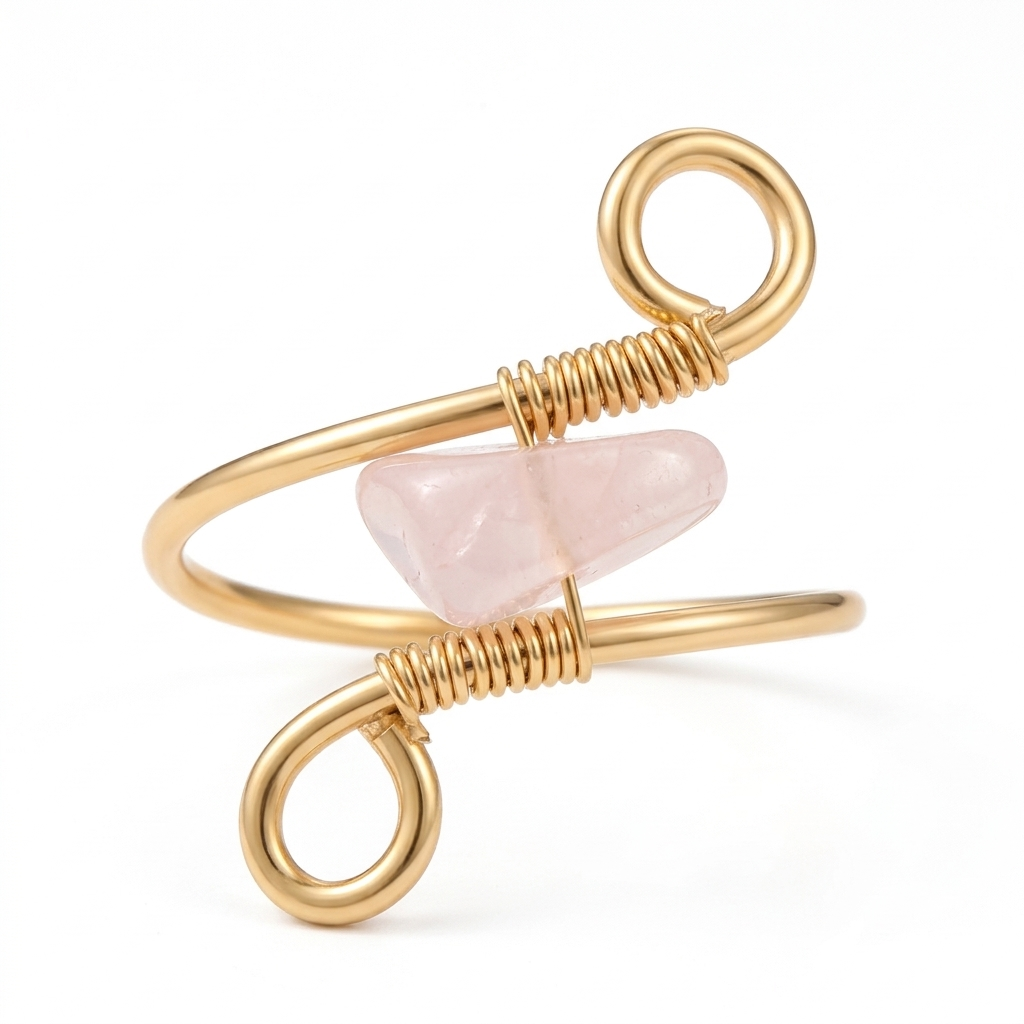 Rose quartz ring