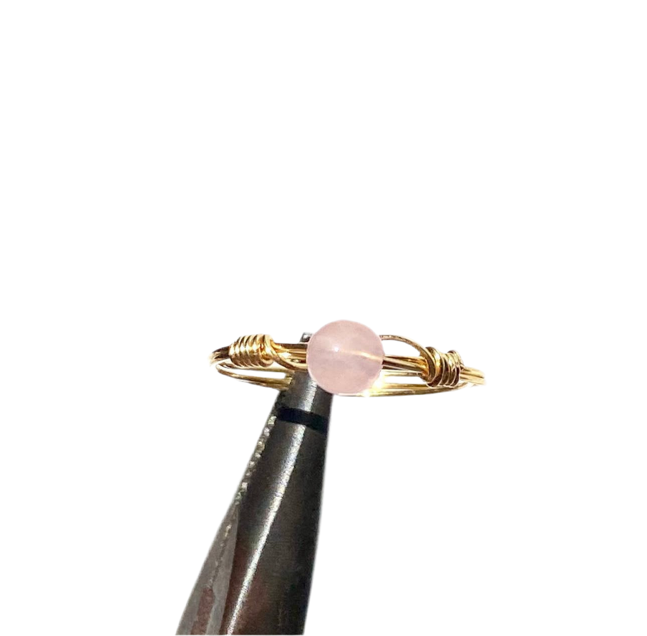 Anillo cuarzo rosa
