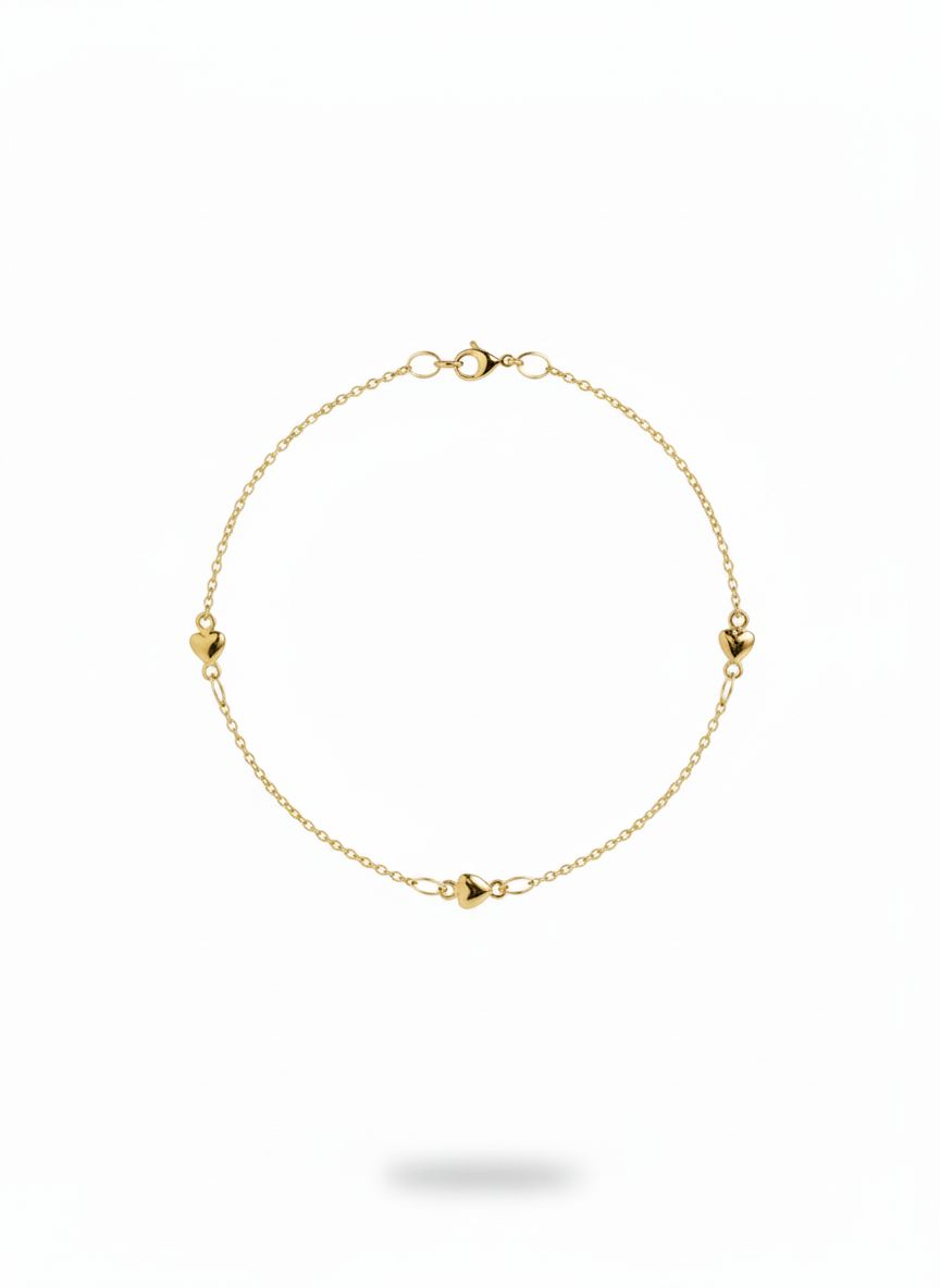 Cœur doré bracelet