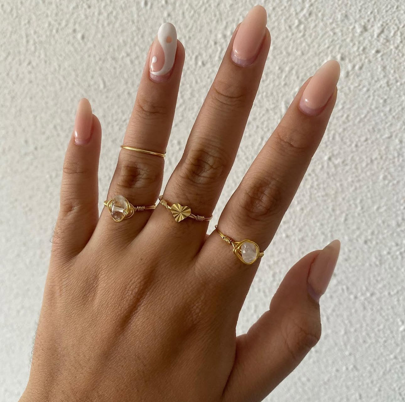 Handmade crystal rings
