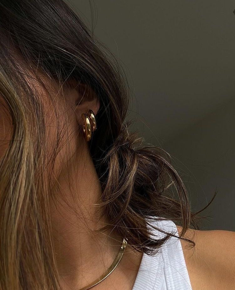 Media luna earrings