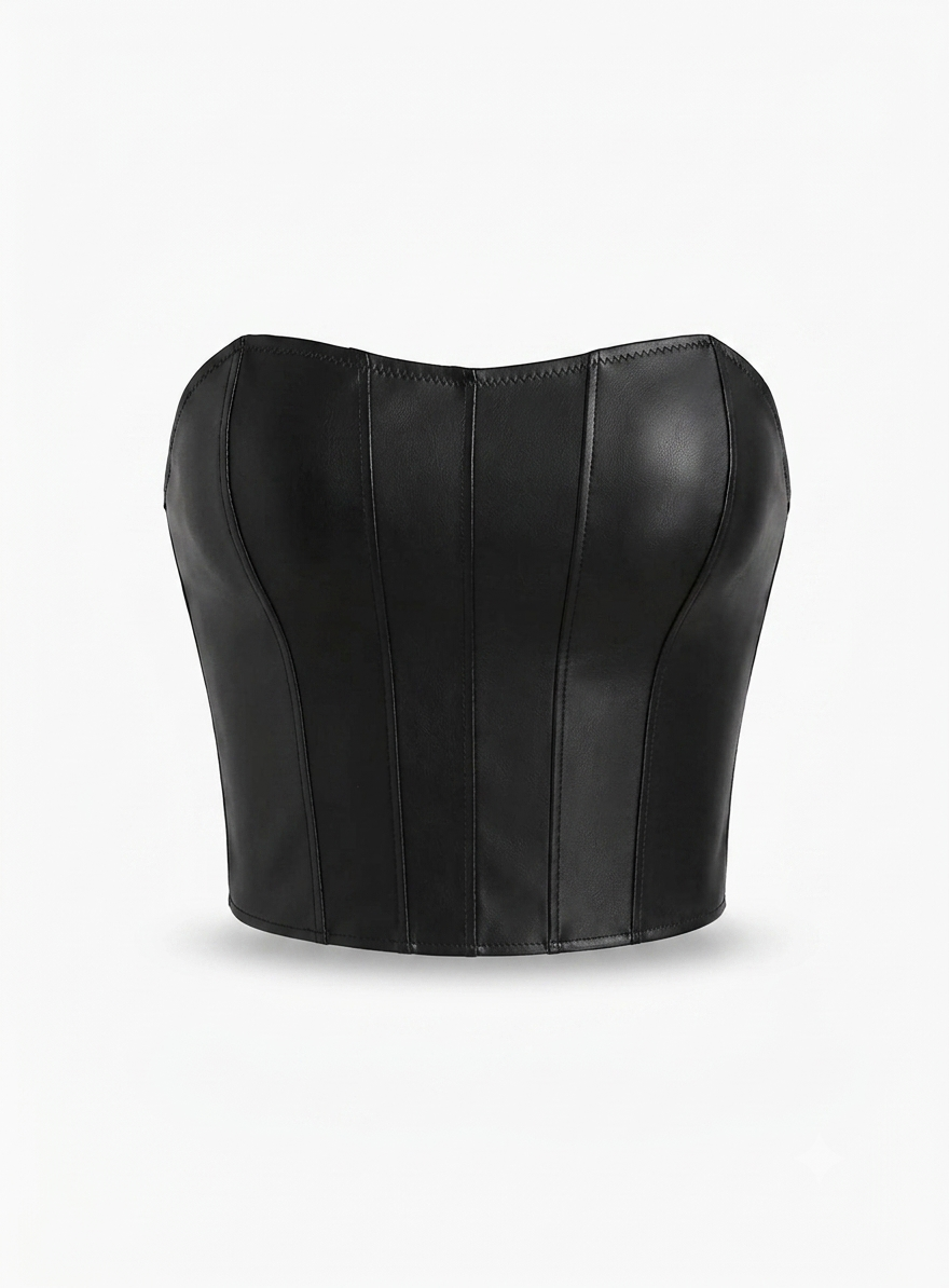 Top cuerina