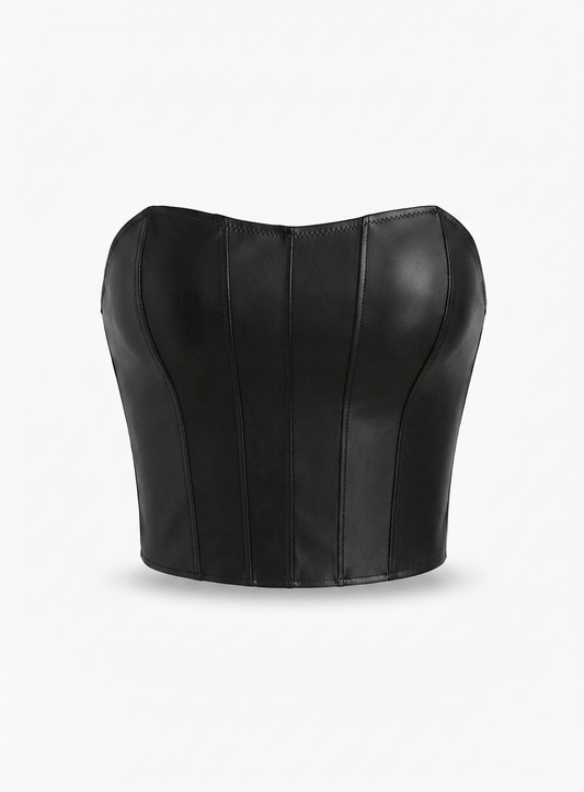 Top cuerina
