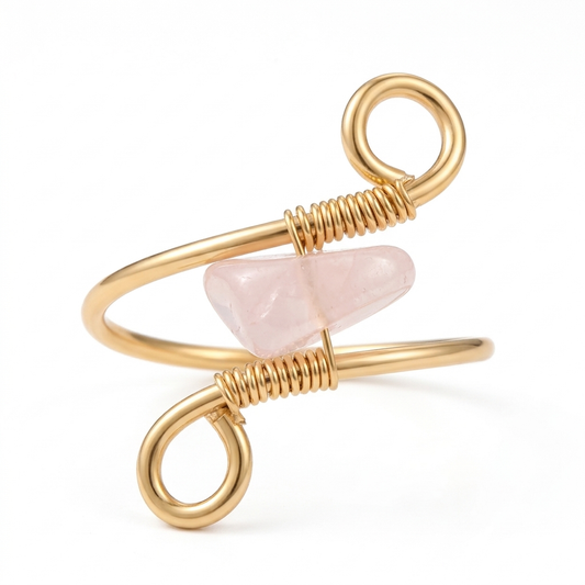 Rose quartz ring