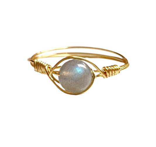 Labradorite ring