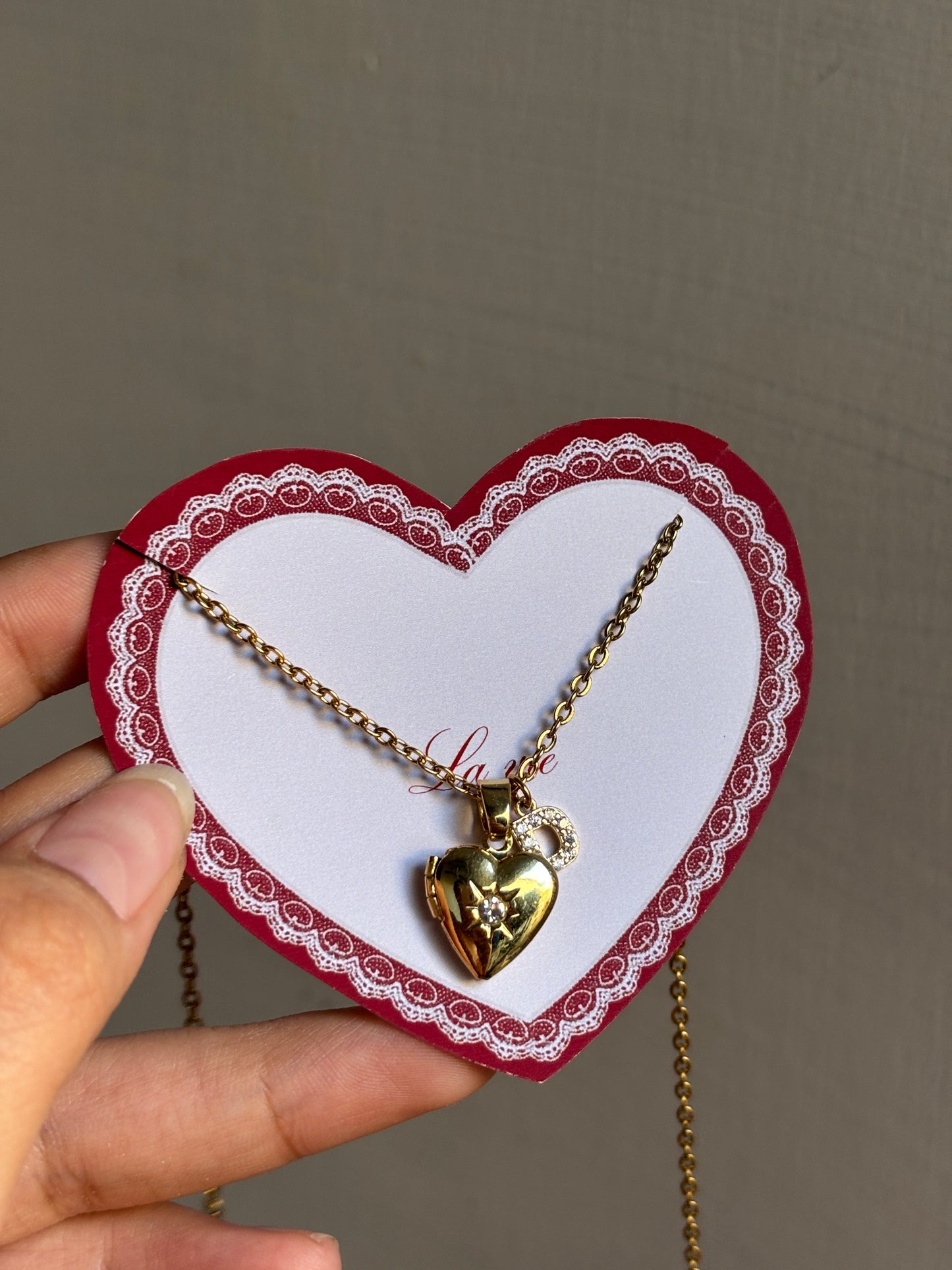Diamond heart inicial Relicario