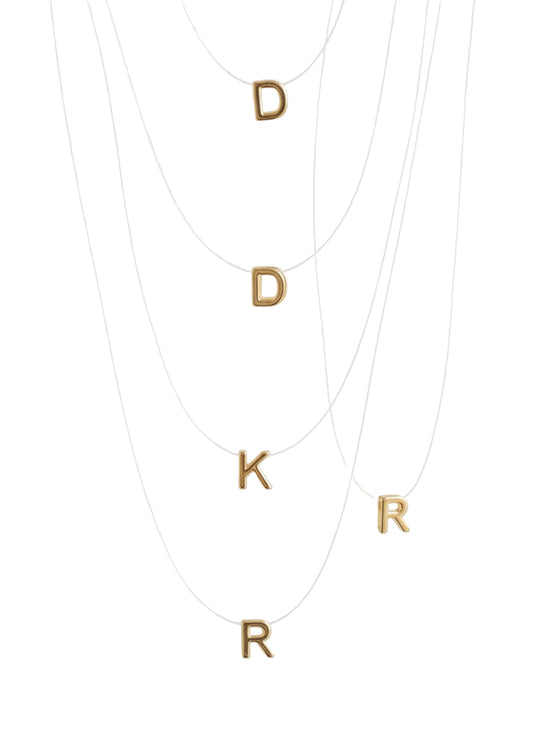 Invisible initial necklace