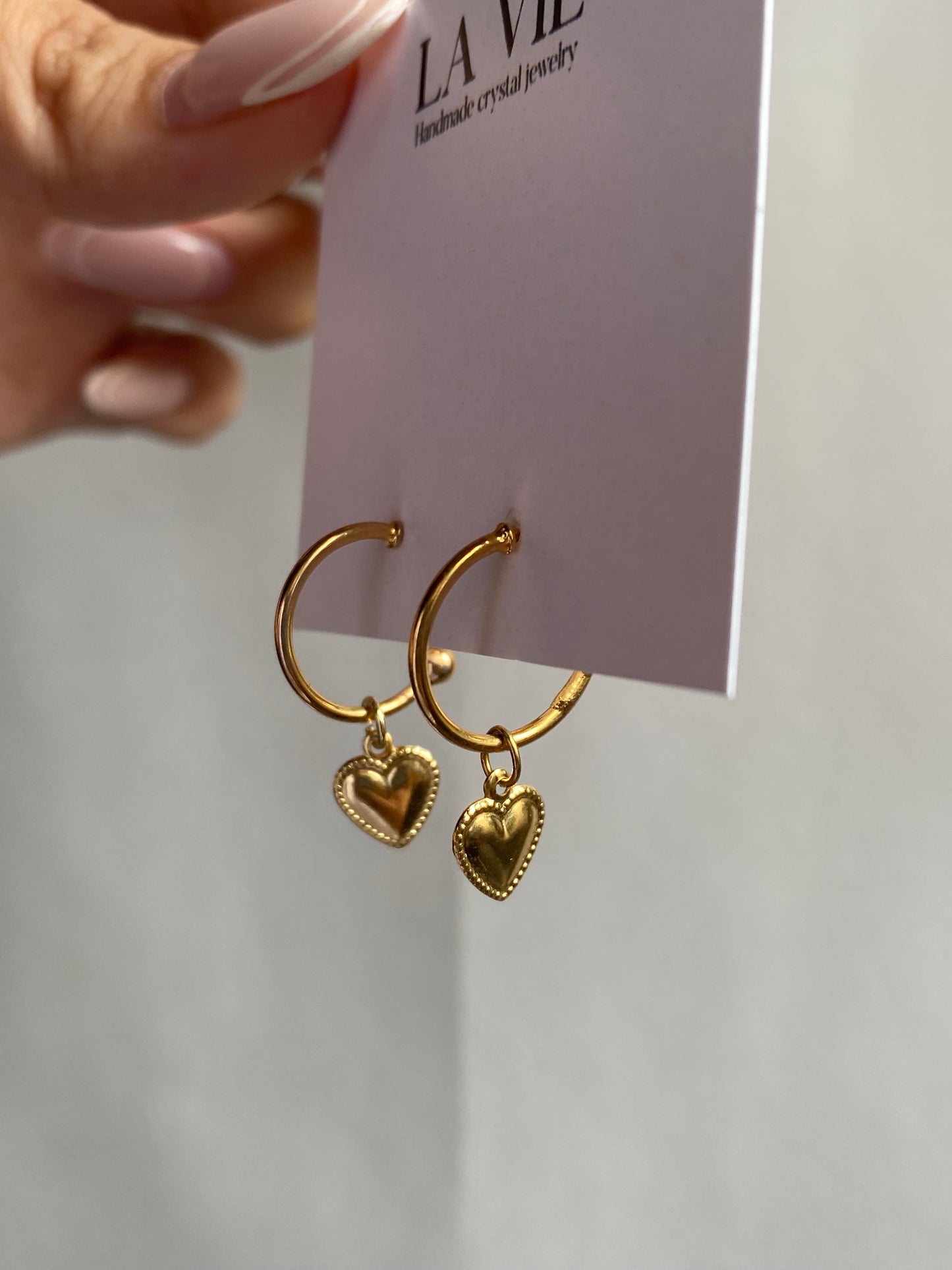 Mini heart earrings