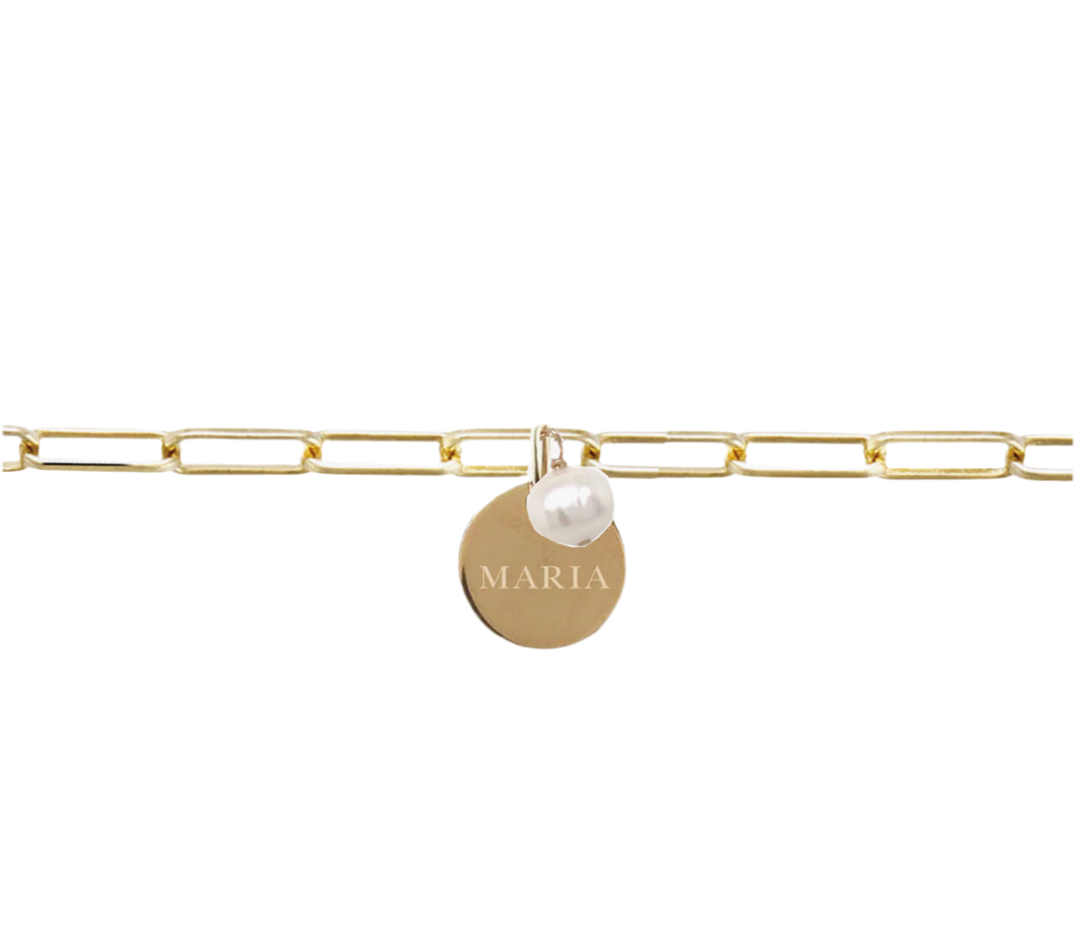 Pulsera paper clip personalizada