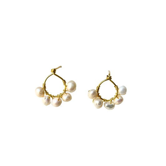 Aretes de perlas cultivadas