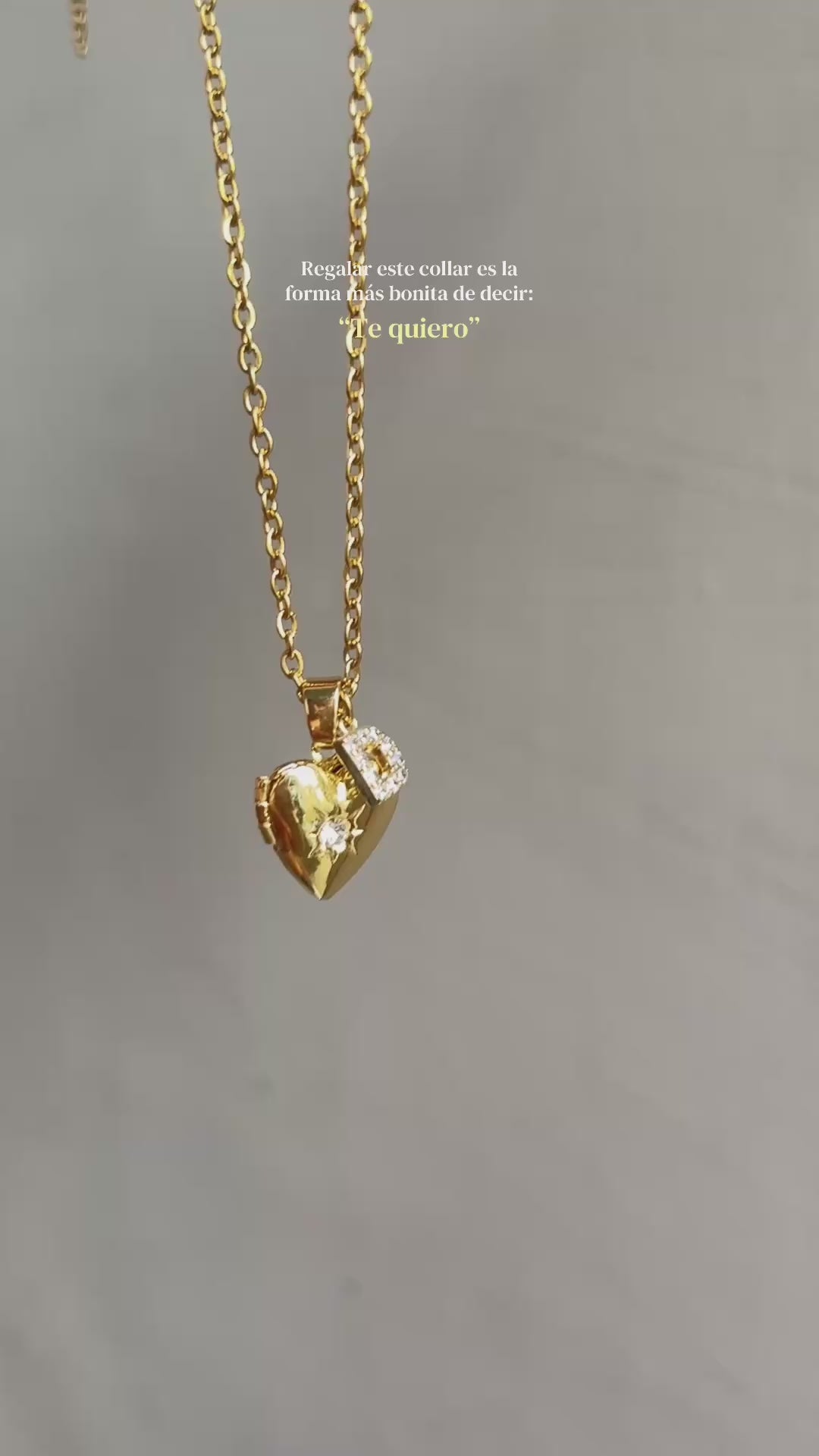 Diamond heart inicial Relicario