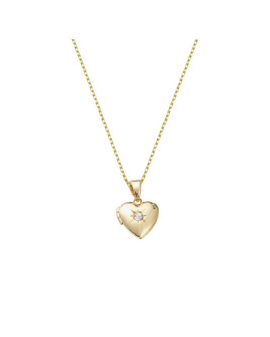Cristal heart mini locket