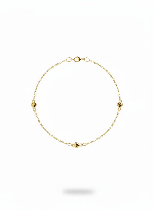Cœur doré bracelet